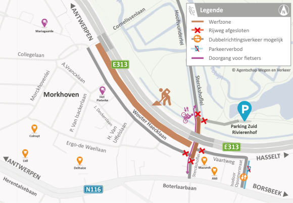 20260910 E313 Bruggen - omleidingsplannen lokaal_Afsluiting Sterckshoflei